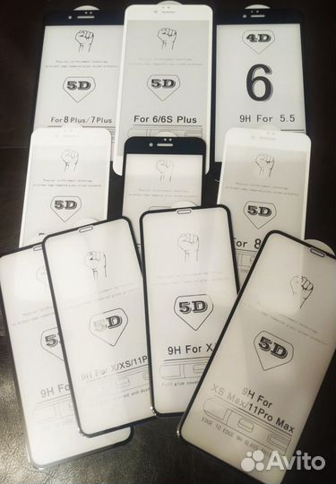 Защитные стекла iPhone все модели