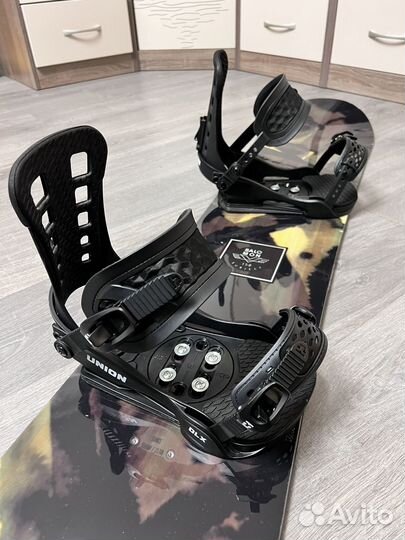 Сноуборд комплект Salomon 159 + Union L как новый