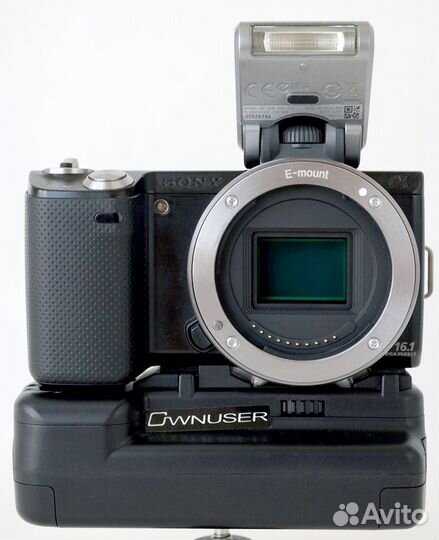 Sony nex-5n black body + вспышка+батарейная ручка