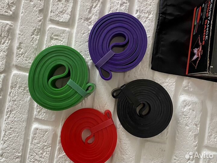 Фитнес резинки 4 шт (петли, эспандеры, жгуты)