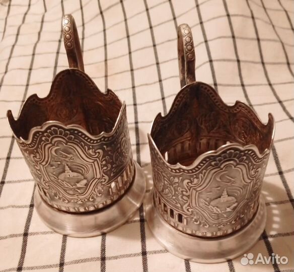Подстаканники СССР мельхиоровые