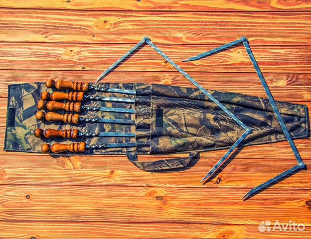 Шампура с полевым мангалом в чехле 40см