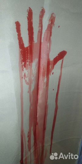 Набор для ванной комнаты. Штора, коврик, крючки