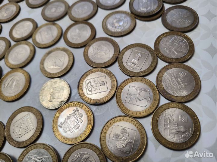 Юбилейные монеты 10 набор