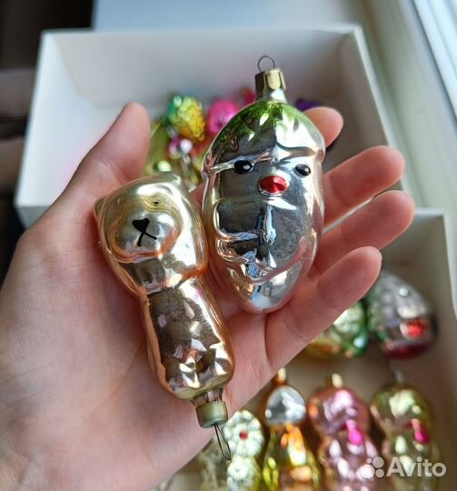 Елочные игрушки ГДР СССР пакетом