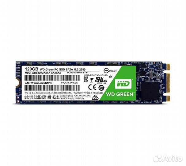 Жесткий диск SSD M.2 WD Green 120Gb (WDS120G2G0B)