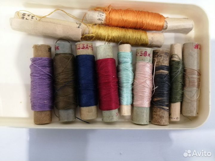 Нитки натуральный шёлк 33А,65А, капрон СССР
