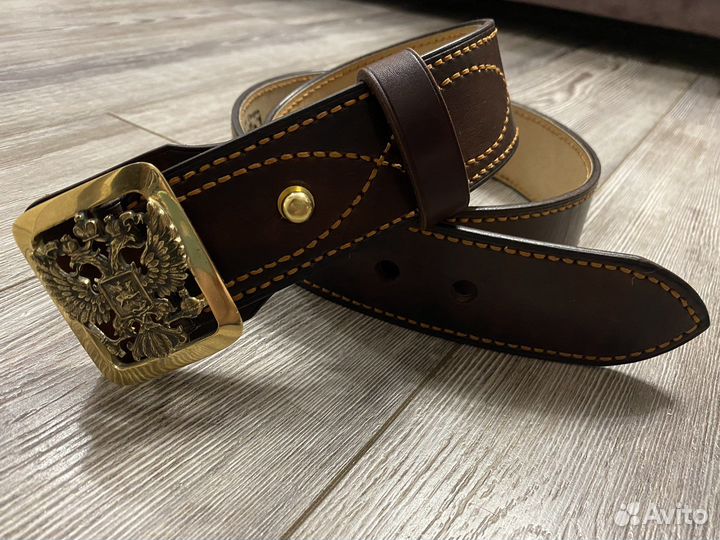 Ремень с гербом России (ручная работа)
