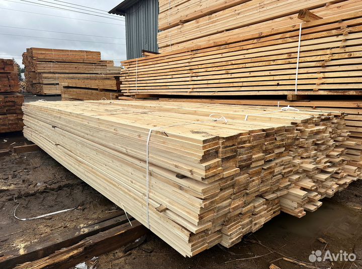 Доска обрезная 25х100х6000