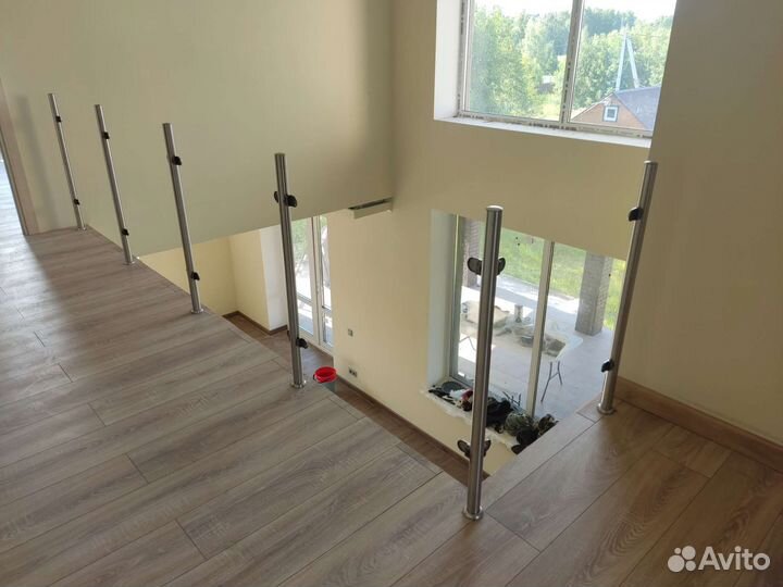 Перила из нержавеющей стали с ригелями