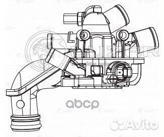 Термостат для а/м PSA 308 (07) /C4 (08) 1.6i ат