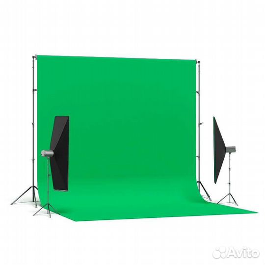 Зелёный фон для съемки, хромакей
