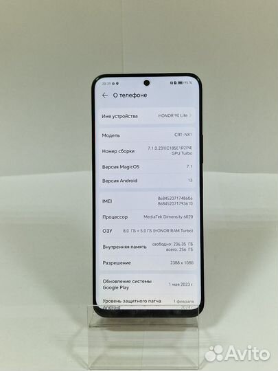 HONOR 90 Lite, 8/256 ГБ