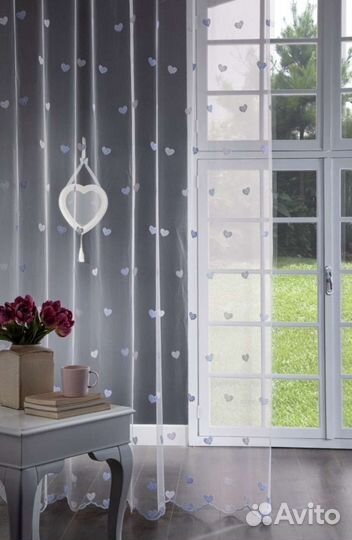 Тюль сетка с вышивкой