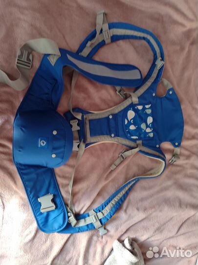 Рюкзак переноска кенгуру для новорожденных, синий