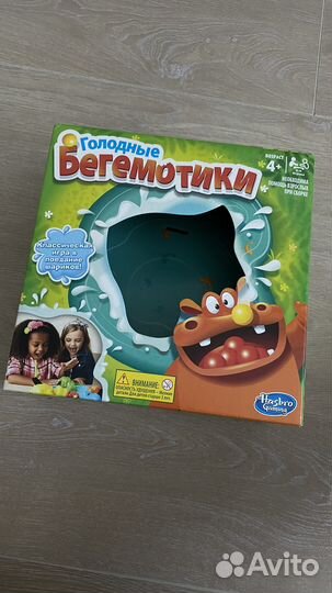 Игра бегемотики Hasbro с коробкой как новая