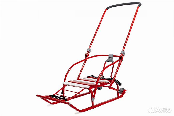 Санки детские металлические, Nika - Nikki 2, Алый