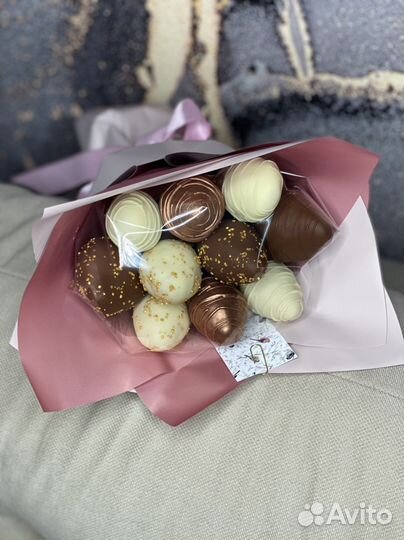 Клубника в шоколаде Сладкий букет Букет клубники