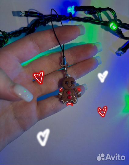 Новогодний брелок из глины