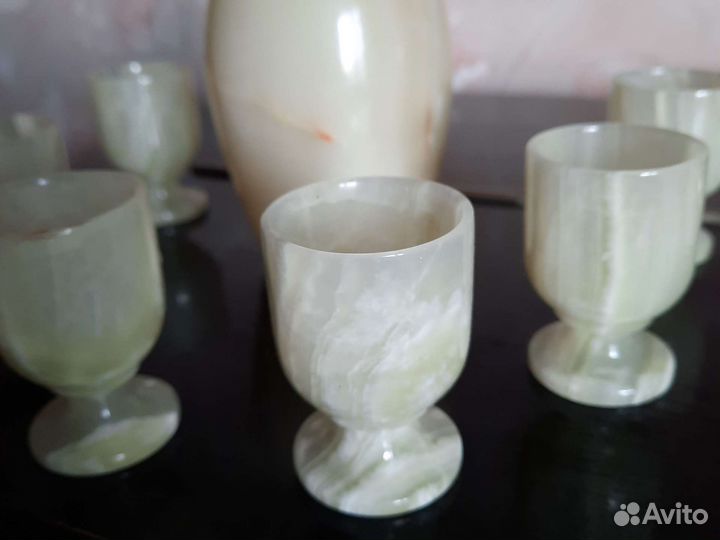 Графин со рюмками оникс