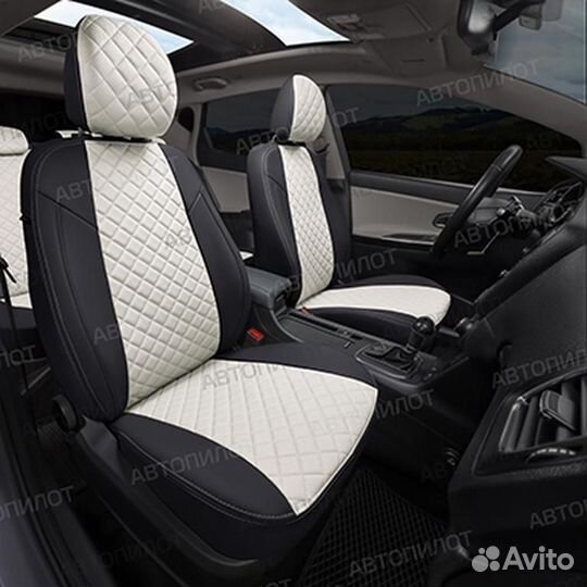 Авточехол экокожа-ромб Volkswagen Touareg 2011+