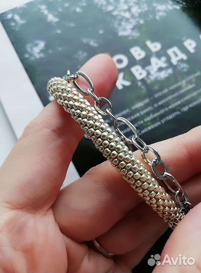 Жгут из бисера с цепью