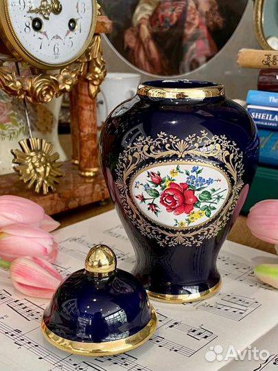 Ваза-чайница. Кобальт