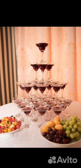 Бокалы пирамида 24 штуки для свадьбы банкета