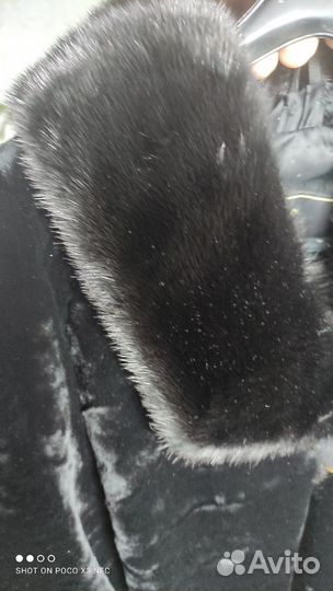 Шуба мутоновая с норкой