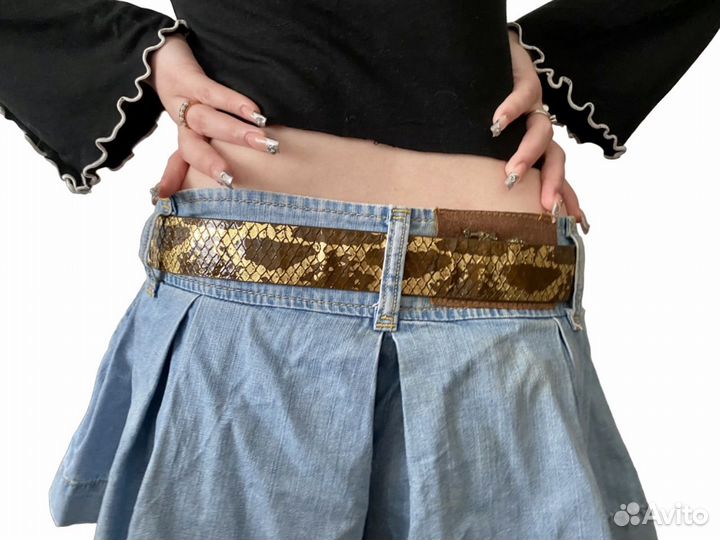 Ремень y2k с позолотой винтаж