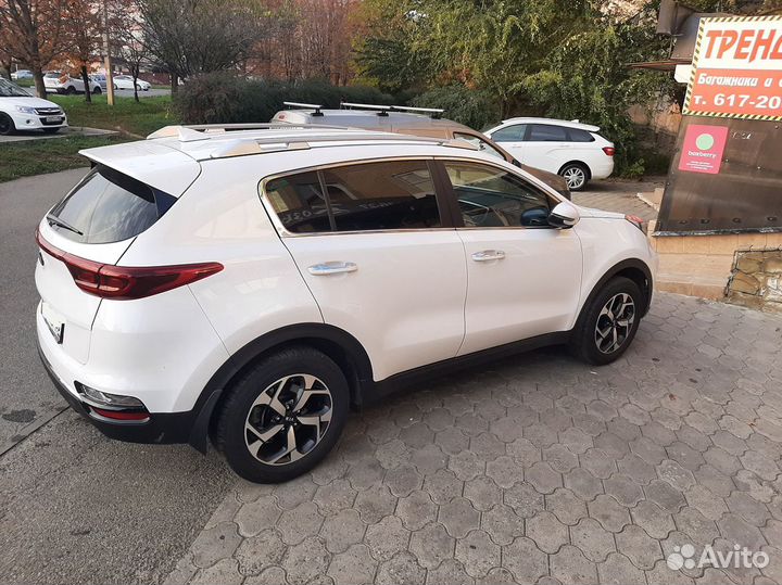 Рейлинги на крышу KIA sportage 4, серые полностью