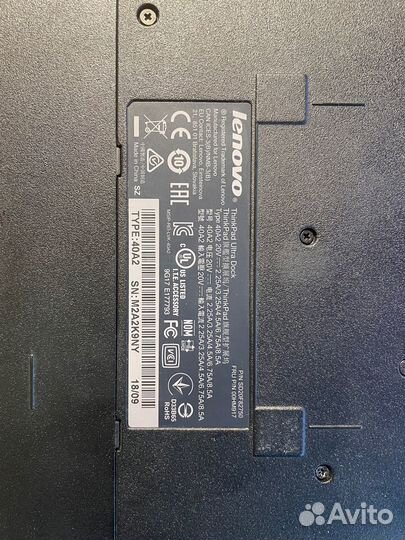 Док станция ThinkPad Ultra Dock - Type 40A2