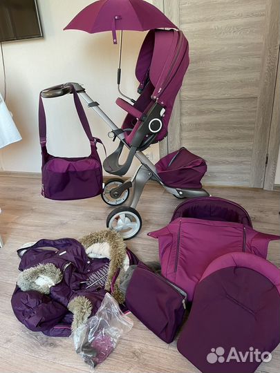 Коляска stokke xplory v4 2 в 1 + аксессуары