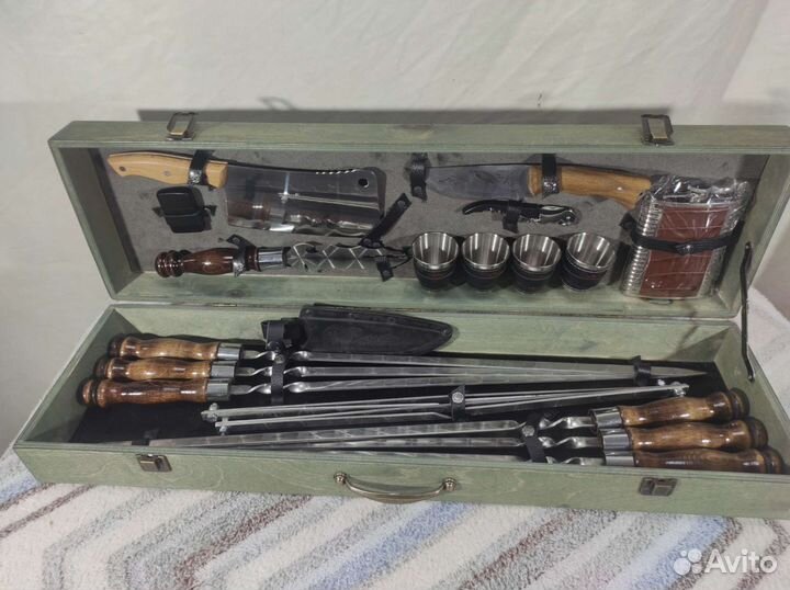 Наборы шашлычные подарочные в кейсе