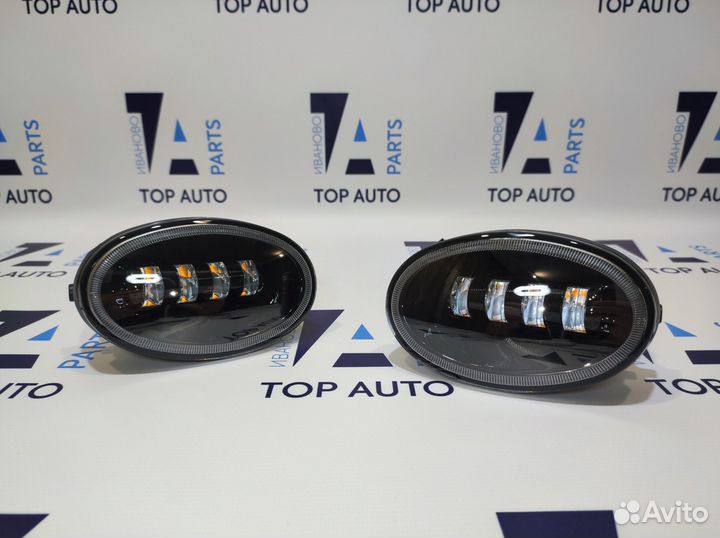 Птф LED Honda Mazda 3BK 50W 4 линзы 2 режима