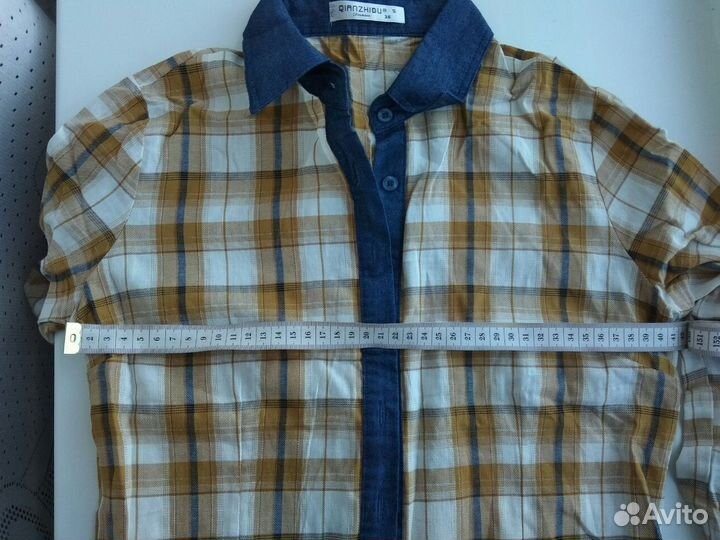 Рубашка в клетку женская S