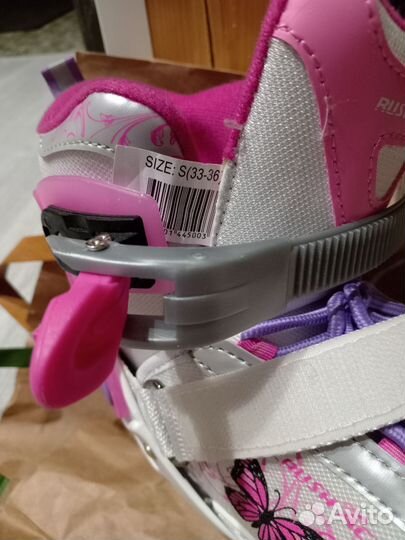 Коньки детские раздвижные 33 34 35 36