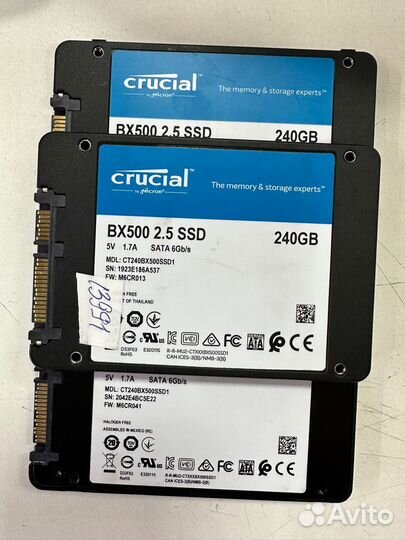 SSD SATA б/у 240 gb Crucial BX500 28576 ч