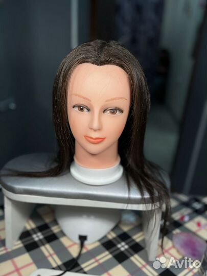 Парик из натуральных волос длинный