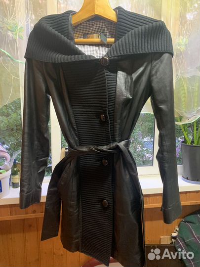 Кожаное пальто