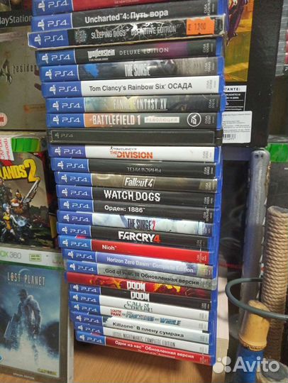 Диски для Sony PlayStation 4 разные