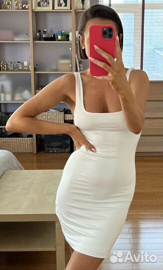 Платье майка белое