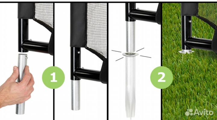 Футбольные ворота с креплением к земле