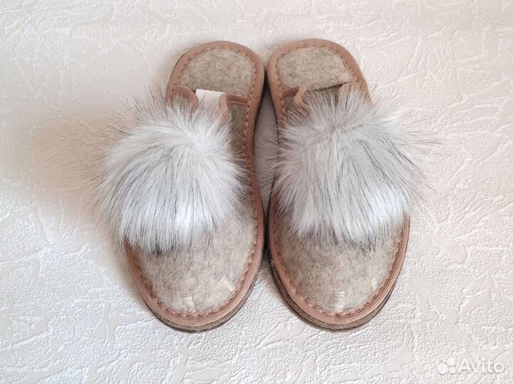 Тапочки женские из войлока