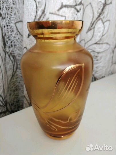 Ваза цветное стекло СССР