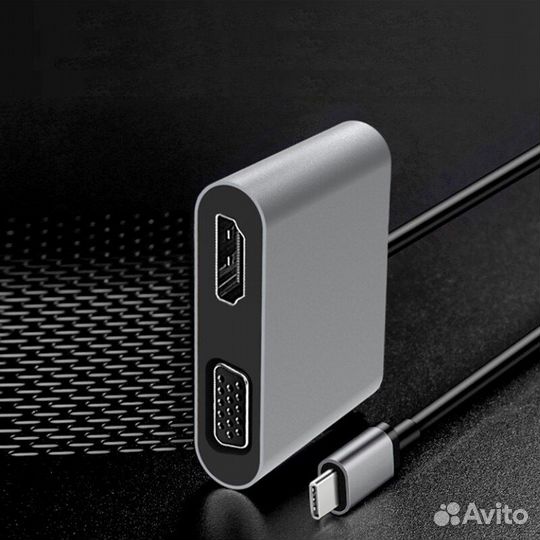 Адаптер USB-C hdtv+VGA опт/розницу