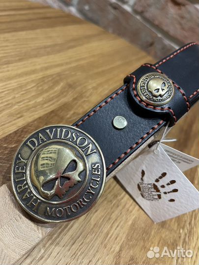 Ремень мужской байкерский Harley Davidson