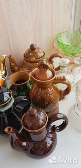 Ваза из цветного стекла СССР, фруктовницы, Графины