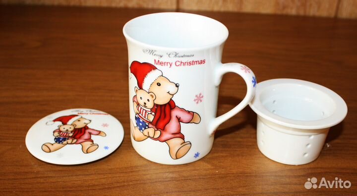 Кружка заварочная с фильтром сеткой и крышкой