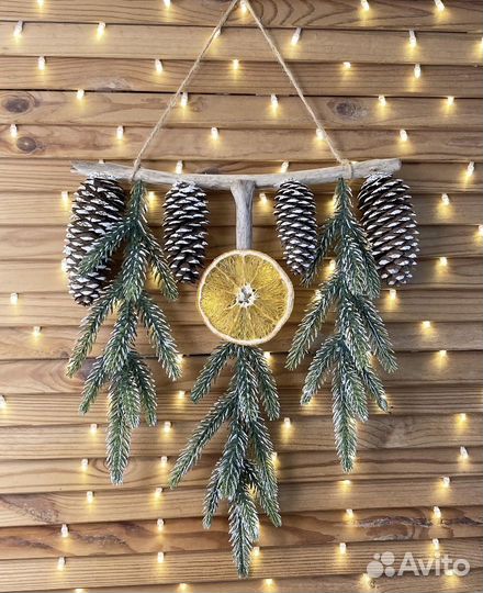 Украшение Новогоднее интерьерное, панно на стену